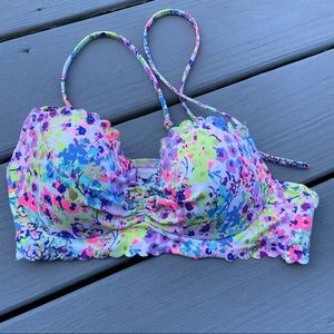 Victoria’s Secret adjustable back strap multicolored bikini top